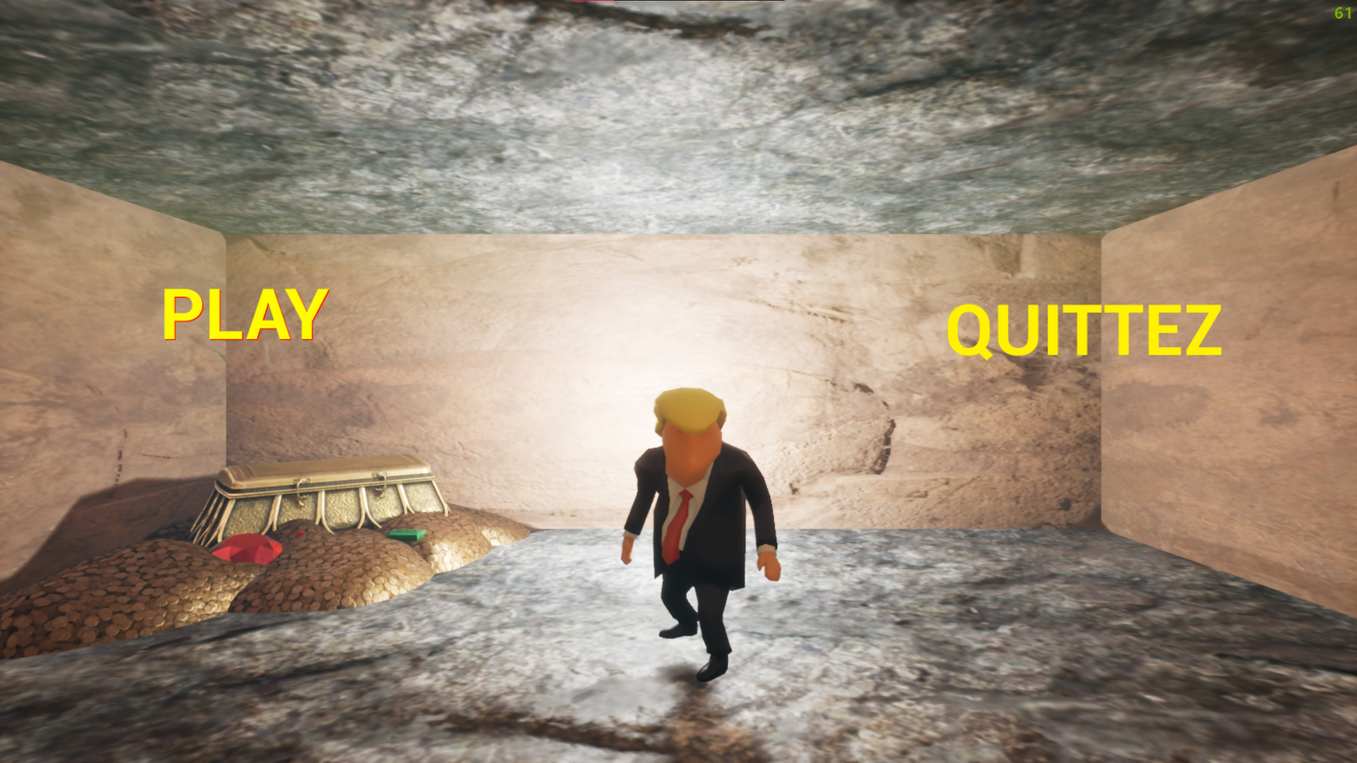 Menu au lancement du jeu