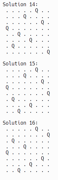 Screenshot des résultats